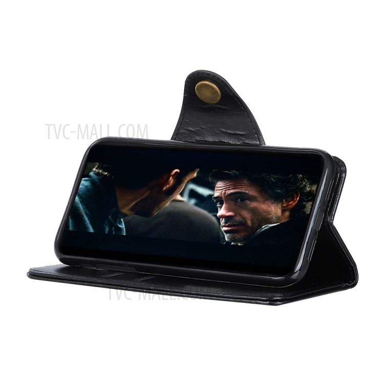 Wallet Stand Flip Leather Case Phone Cover for Samsung Galaxy M31s - Black-6