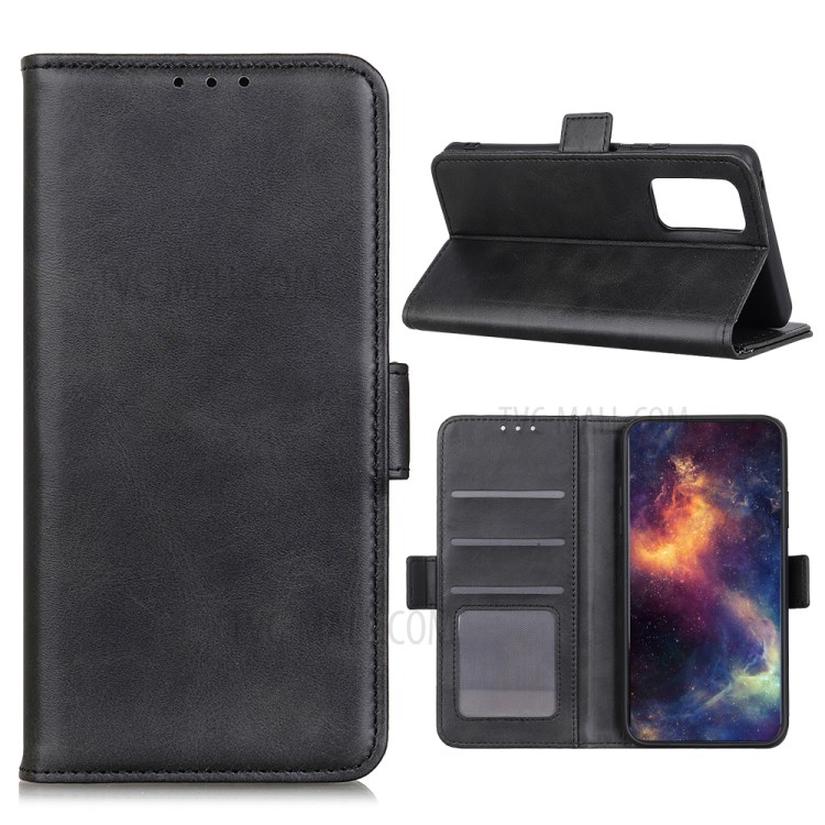 Magnetic Clasp Leather Protector Cover for Samsung Galaxy M31s - Black-1