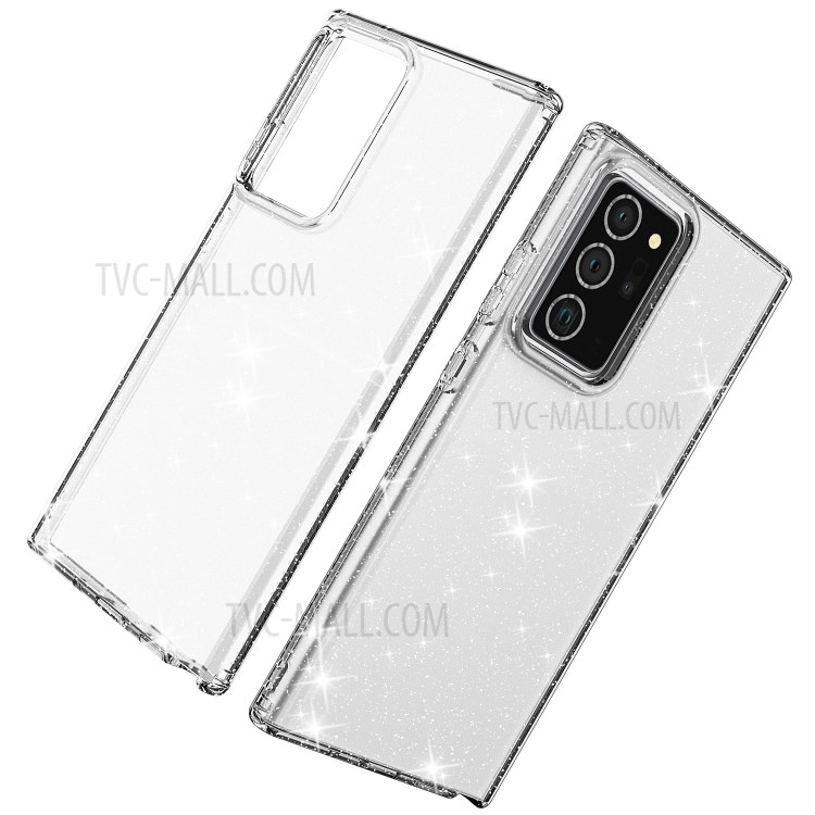 Thicken Protection Flash Powder TPU Case for Samsung Galaxy Note20 Ultra/Note20 Ultra 5G - Transparent-2