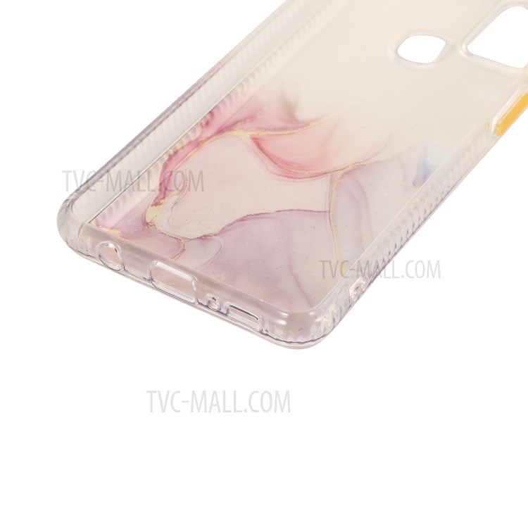 Marble Pattern TPU + Acrylic Combo Case for Samsung Galaxy A21s - Pink-4