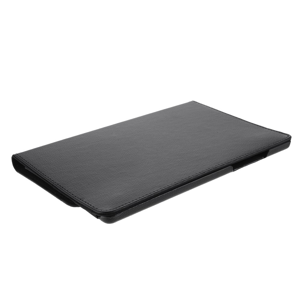 Litchi Skin Leather Case Mit 360 Grad Rotierender Ständer Für Samsung Galaxy Tab A7 10.4 (2020) - Schwarz-2