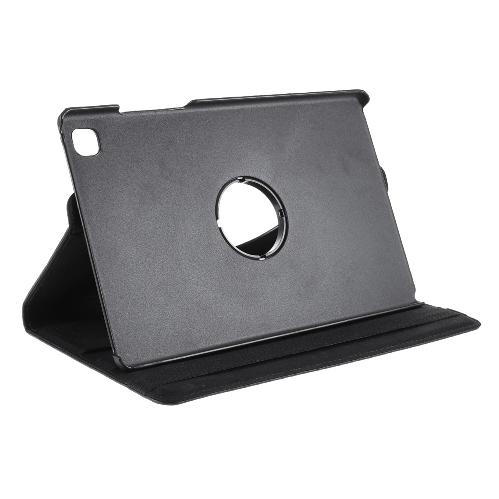Litchi Skin Leather Case Mit 360 Grad Rotierender Ständer Für Samsung Galaxy Tab A7 10.4 (2020) - Schwarz-3