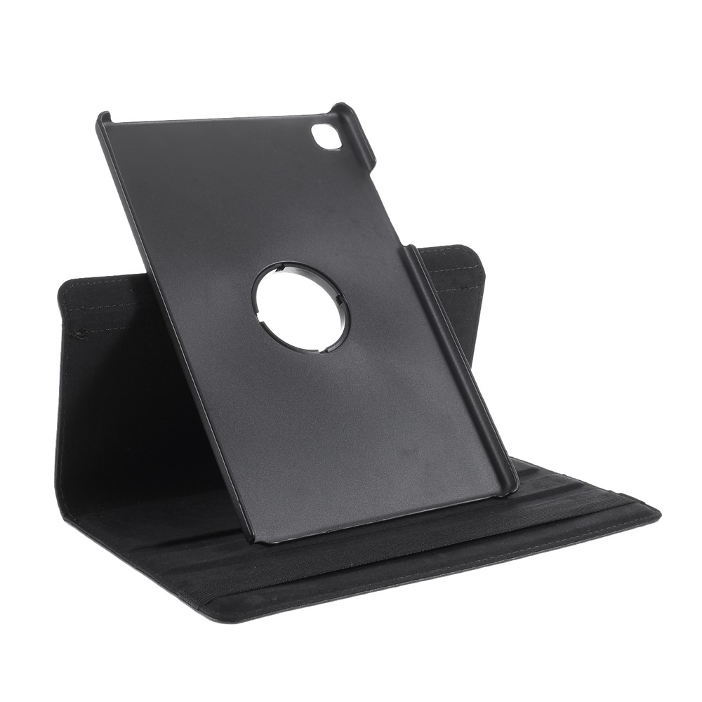 Litchi Skin Leather Case Mit 360 Grad Rotierender Ständer Für Samsung Galaxy Tab A7 10.4 (2020) - Schwarz-6