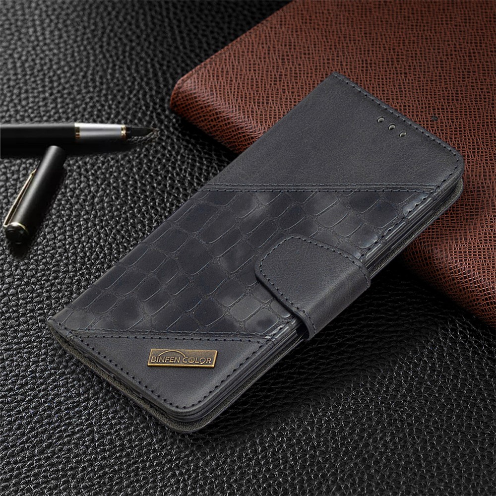 Crocodile Skin Assorted Color Leather Wallet Phone Cover for Samsung Galaxy A20e / Galaxy A10e - Black-7