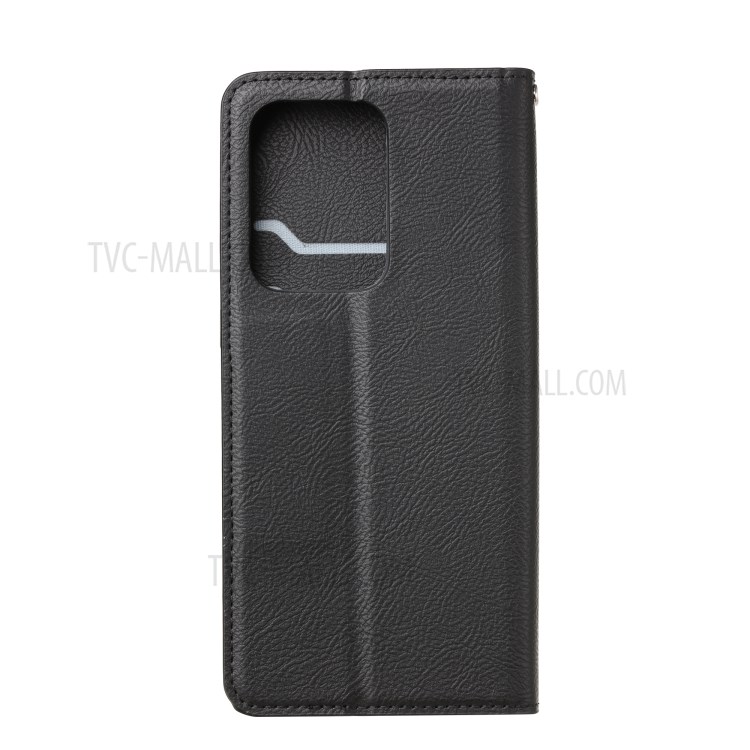 Auto-absorbed Wallet Leather Mobile Phone Case for Samsung Galaxy S20 Ultra - Black-3