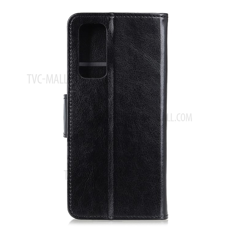 Crazy Horse Wallet Leather Stand Case for Samsung Galaxy S20 Fan Edition - Black-3