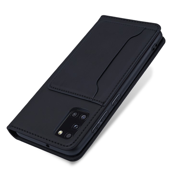 Liquid Silicone Feel Leather Auto-absorbed Phone Shell for Samsung Galaxy A31 - Black-3