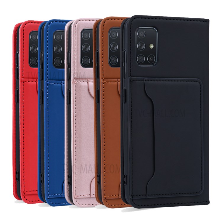 Liquid Silicone Touch Leather Auto-absorbed Cell Phone Shell for Samsung Galaxy A71 SM-A715 - Black-14