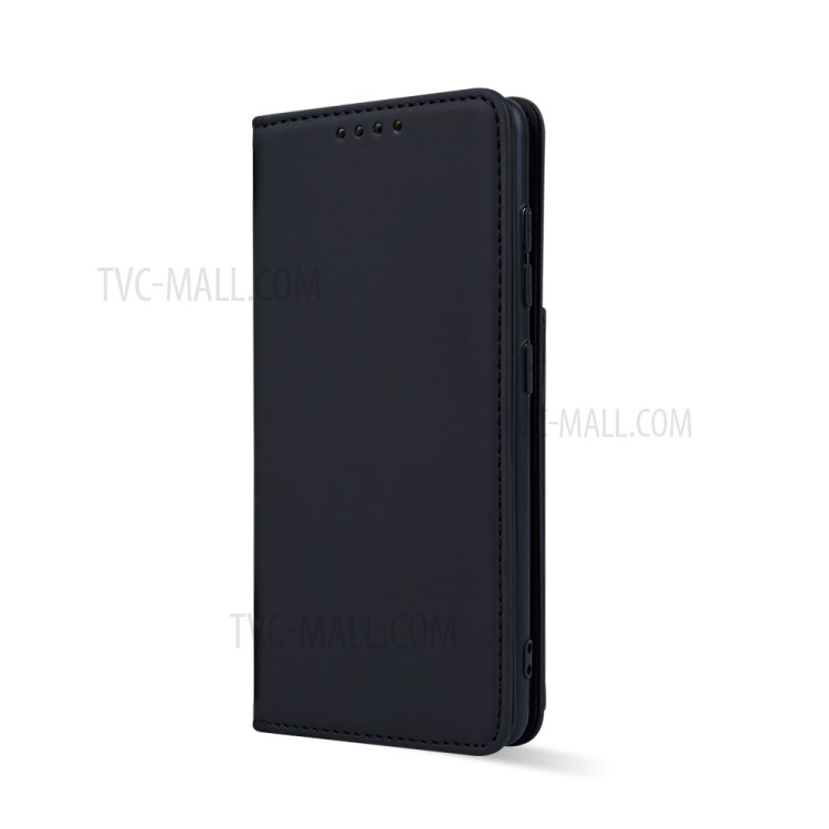 Liquid Silicone Touch Leather Auto-absorbed Cell Phone Shell for Samsung Galaxy A71 SM-A715 - Black-2