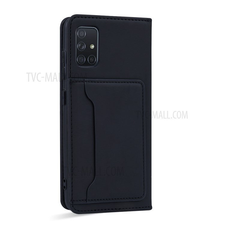 Liquid Silicone Touch Leather Auto-absorbed Cell Phone Shell for Samsung Galaxy A71 SM-A715 - Black-5