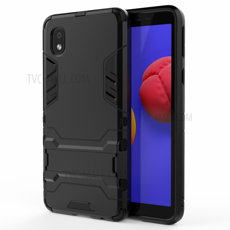 2 in 1 Kickstand PC + TPU Combo Phone Shell for Samsung Galaxy A01 Core - Black-2