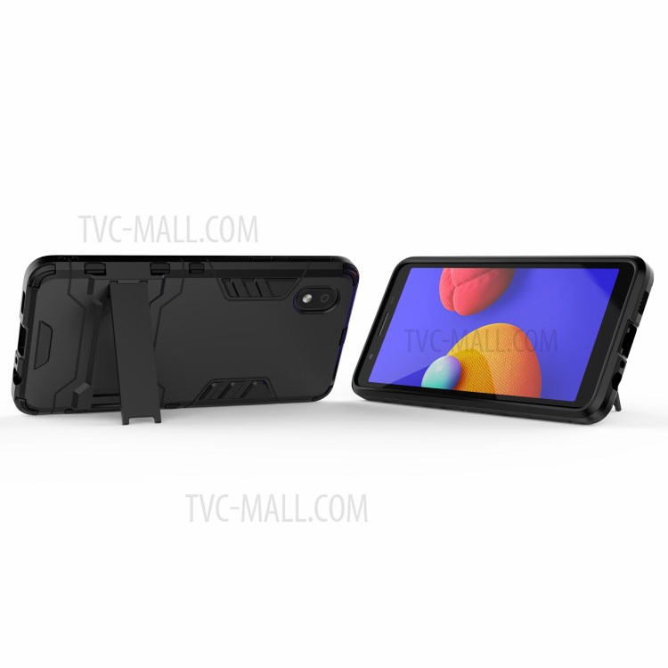2 in 1 Kickstand PC + TPU Combo Phone Shell for Samsung Galaxy A01 Core - Black-3