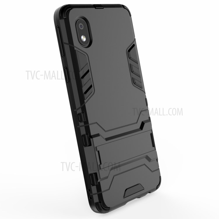 2 in 1 Kickstand PC + TPU Combo Phone Shell for Samsung Galaxy A01 Core - Black-6