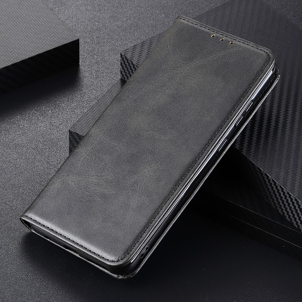 Auto-absorbed Magnetic Split Leather Cover for Samsung Galaxy S20 Fan Edition - Black-9