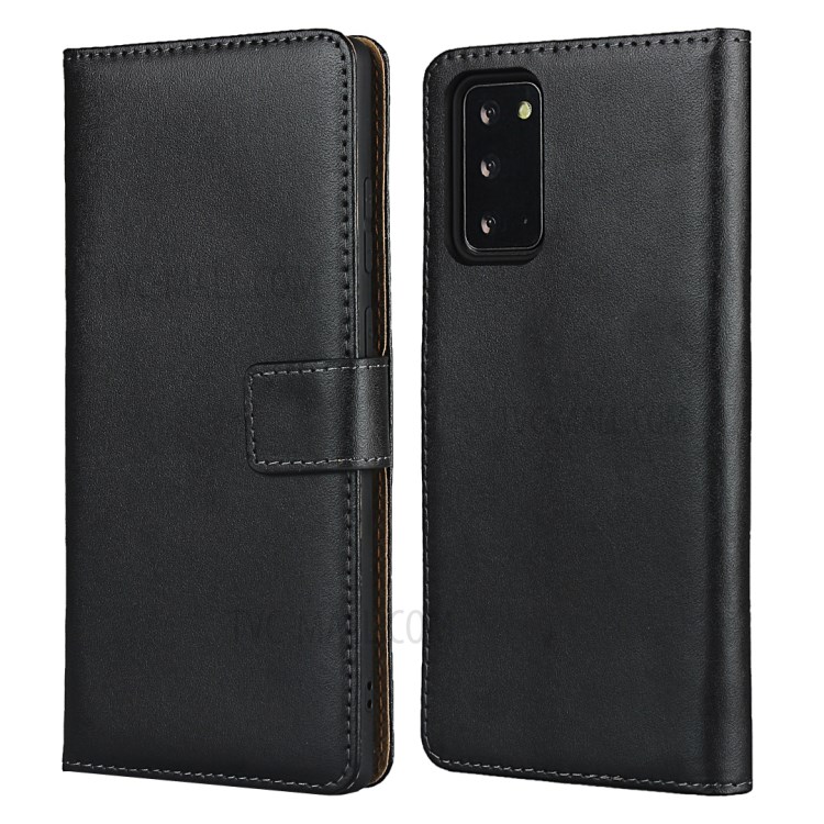 Genuine Leather Stand Wallet Protective Shell for Samsung Galaxy Note 20/Note 20 5G-2