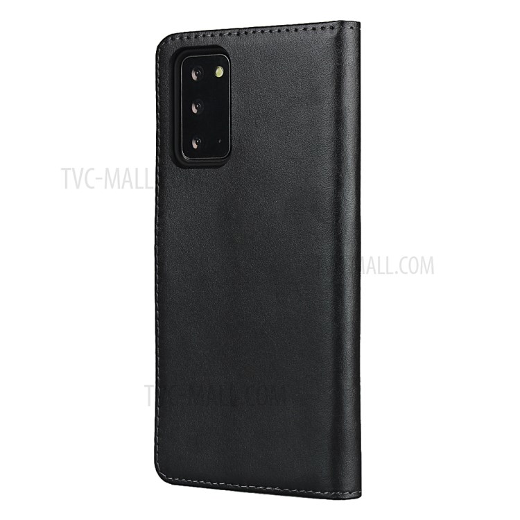 Genuine Leather Stand Wallet Protective Shell for Samsung Galaxy Note 20/Note 20 5G-4