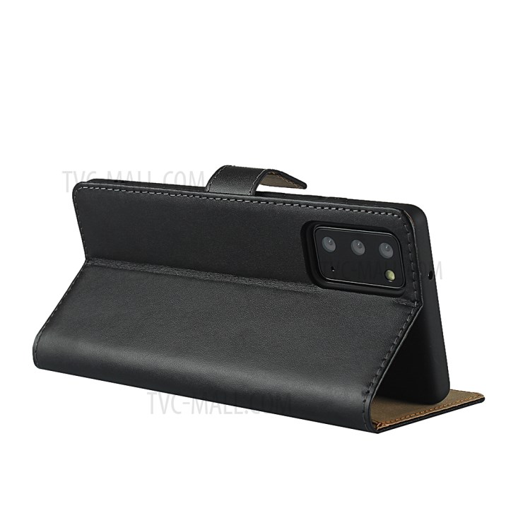 Genuine Leather Stand Wallet Protective Shell for Samsung Galaxy Note 20/Note 20 5G-6