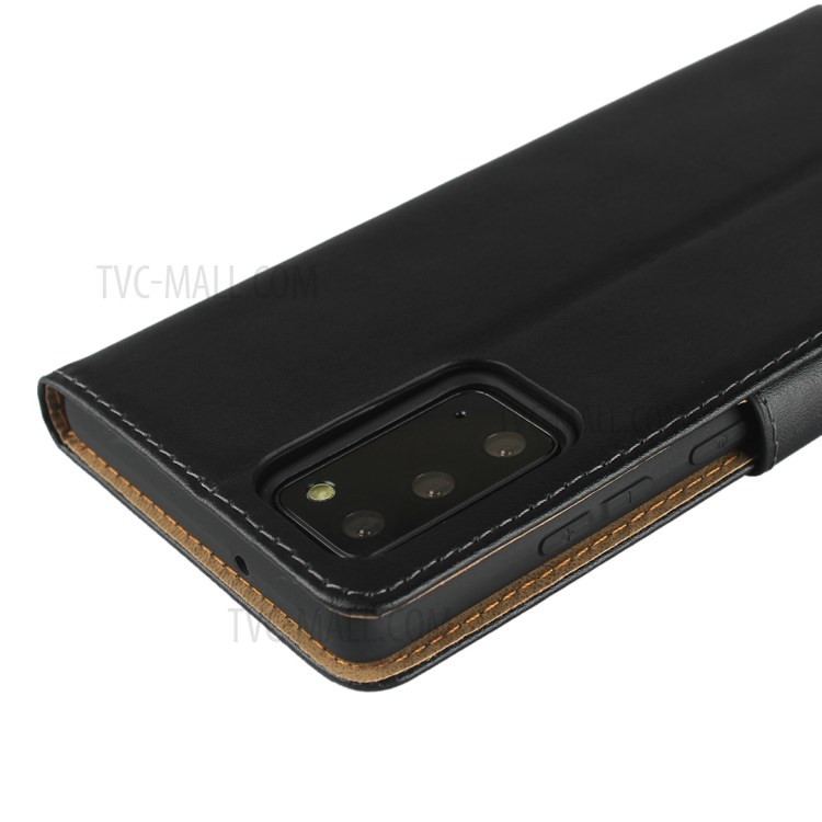 Genuine Leather Stand Wallet Protective Shell for Samsung Galaxy Note 20/Note 20 5G-8