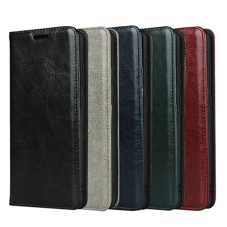 Crazy Horse Leather Wallet Stand Case for Samsung Galaxy S20 Ultra - Black-7