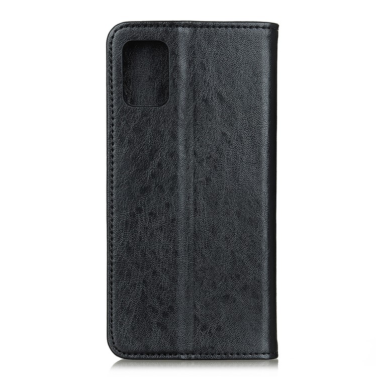 Crazy Horse Texture Leather Auto-absorbed Cover for Samsung Galaxy S20 Fan Edition/S20 Lite - Black-2