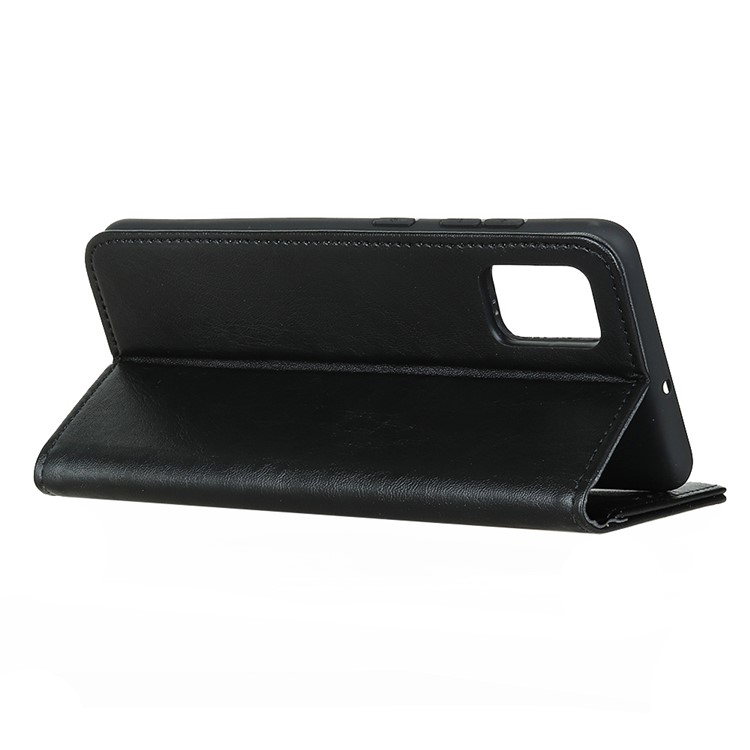 Crazy Horse Texture Leather Auto-absorbed Cover for Samsung Galaxy S20 Fan Edition/S20 Lite - Black-3