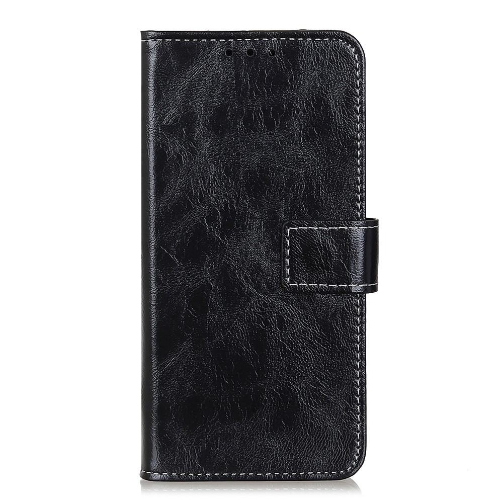 Crazy Horse Leather with Wallet Shell for Samsung Galaxy S20 Fan Edition/S20 Lite - Black-4