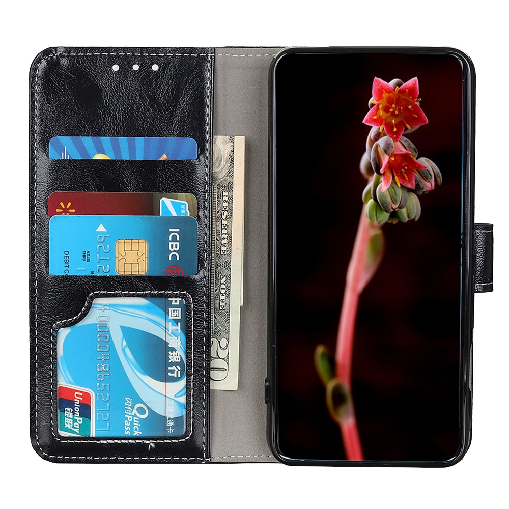 Crazy Horse Leather with Wallet Shell for Samsung Galaxy S20 Fan Edition/S20 Lite - Black-8