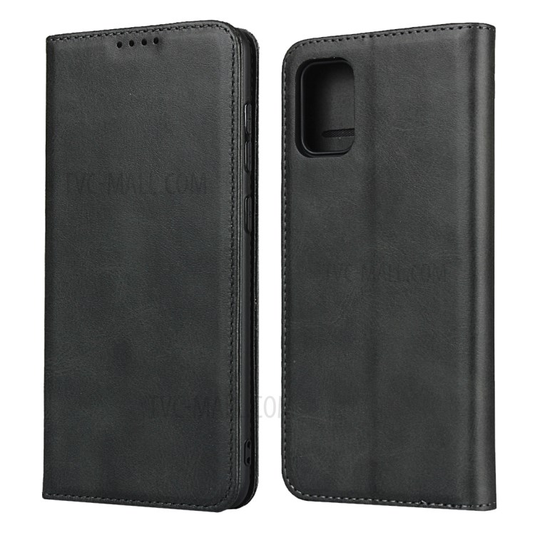 Auto-absorbed Wallet Leather Stand Case for Samsung Galaxy A31 - Black-1