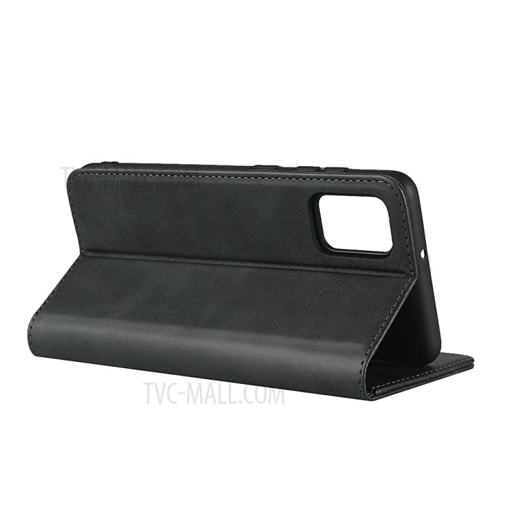 Auto-absorbed Wallet Leather Stand Case for Samsung Galaxy A31 - Black-5