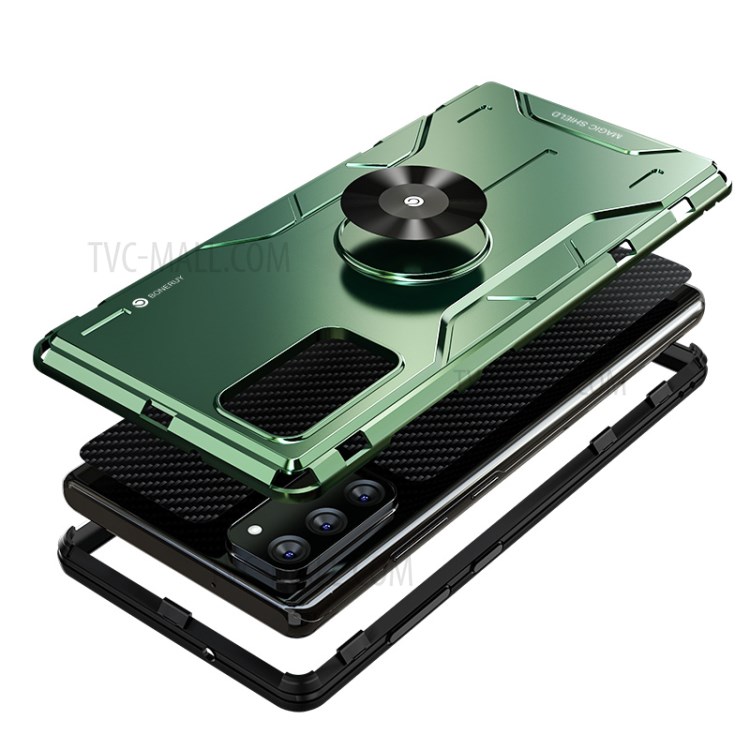 Drop-proof Metal Silicone Combo Case for Samsung Galaxy Note20 Ultra/Note20 Ultra 5G - Green-5