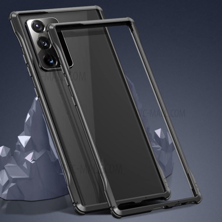 Le-Lock Series Shockproof Buckle Metal Frame Cover for Samsung Galaxy Note20 Ultra/Note20 Ultra 5G - Black-1