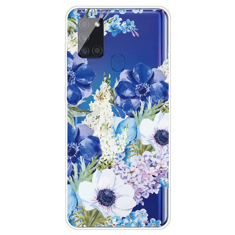 Pattern Printing TPU Soft Phone Case for Samsung Galaxy A21s - Flowers-1