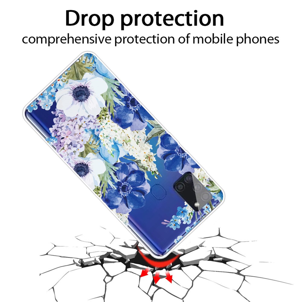 Pattern Printing TPU Soft Phone Case for Samsung Galaxy A21s - Flowers-3