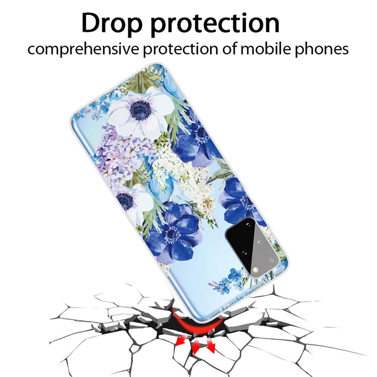 Pattern Printing Flexible TPU Protector Cover for Samsung Galaxy A31 - Beautiful Flowers-3