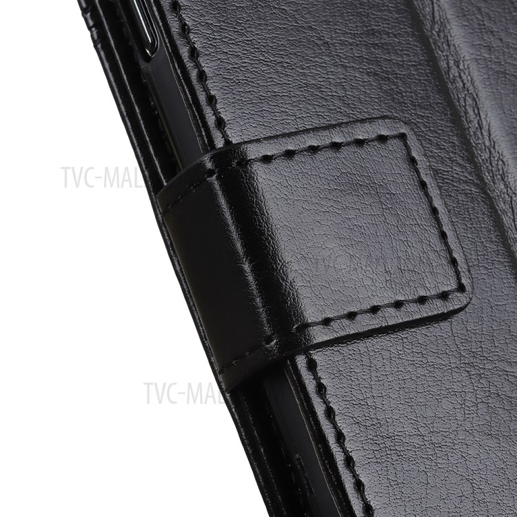 Rivet Decor Crazy Horse Texture Shell Leather Cover for Samsung Galaxy S20 Fan Edition/S20 Lite - Black-5