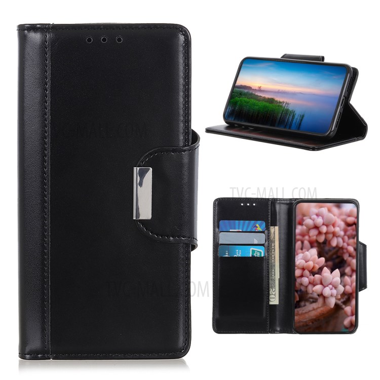 PU Leather Mobile Phone Case for Samsung Galaxy S20 Lite/S20 Fan Edition - Black-1