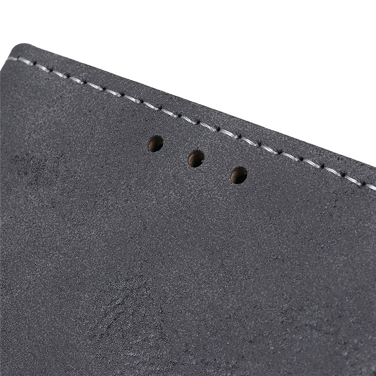 Retro PU Leather Magnetic Leather Shell for Samsung Galaxy S20 Lite/S20 Fan Edition - Grey-5