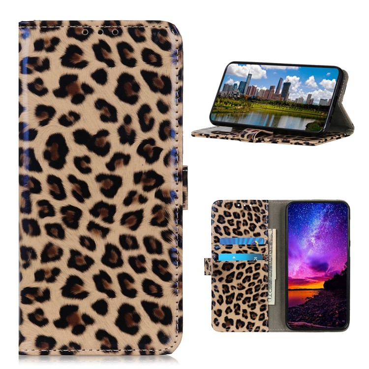 Leopard Wallet Leather Case Phone Cover for Samsung Galaxy S20 Fan Edition-1