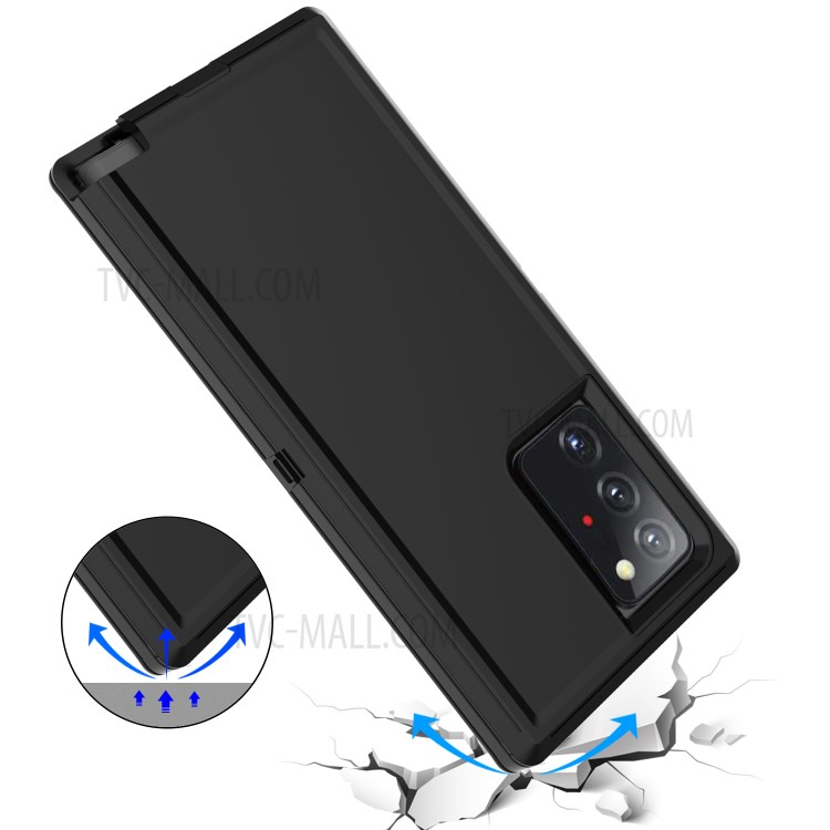 Shockproof PC + TPU Drop-proof Cover for Samsung Galaxy Note20 Ultra/Note20 Ultra 5G - All Black-6