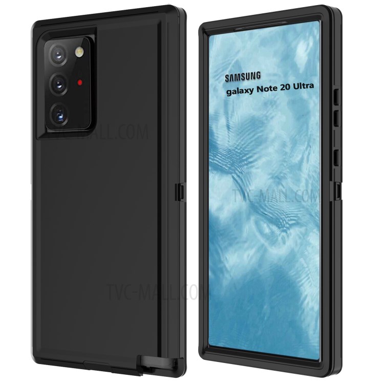 Detachable Shockproof Anti-fall Dust-proof PC + TPU with Belt Clip Cover for Samsung Galaxy Note 20/Note 20 5G - All Black-3