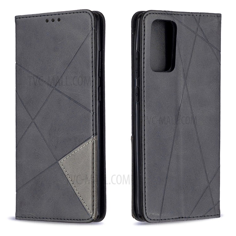 Geometric Pattern Leather with Card Holder Case for Samsung Galaxy Note 20/Note 20 5G - Black-9