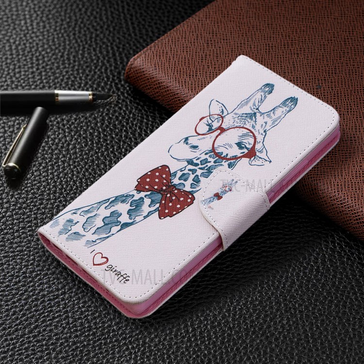 Pattern Printing Leather Wallet Phone Case for Samsung Galaxy Note 20/Note 20 5G - Giraffe-4