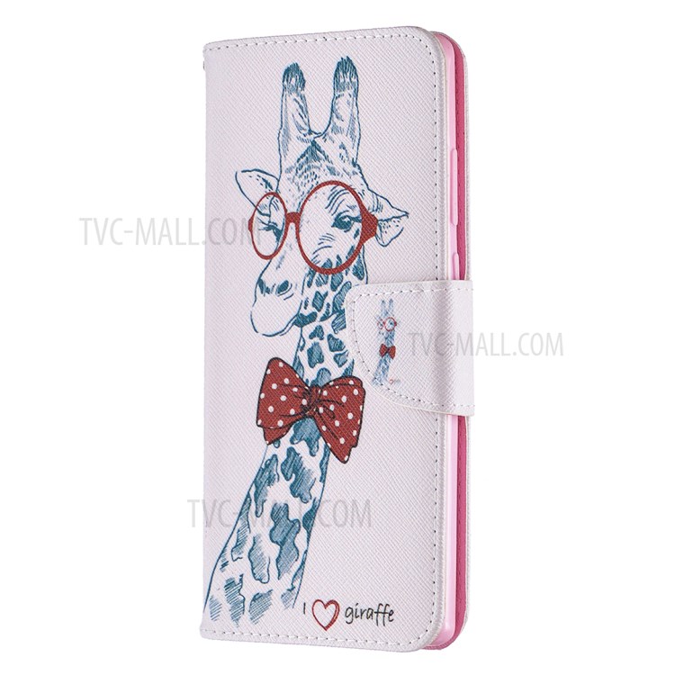 Pattern Printing Leather Wallet Phone Case for Samsung Galaxy Note 20/Note 20 5G - Giraffe-6