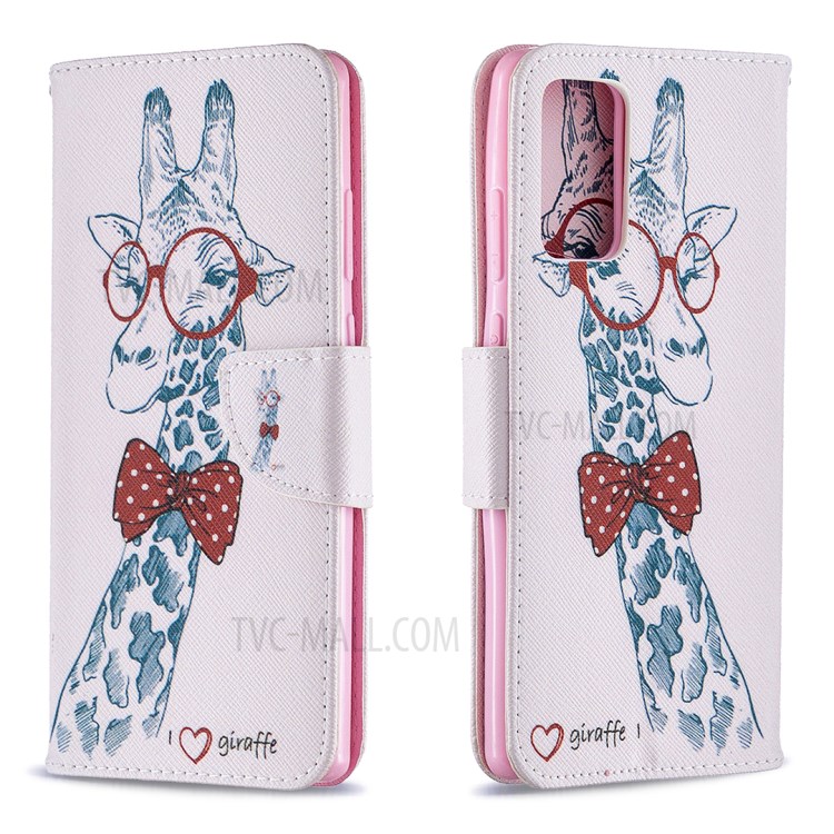 Pattern Printing Leather Wallet Phone Case for Samsung Galaxy Note 20/Note 20 5G - Giraffe-8