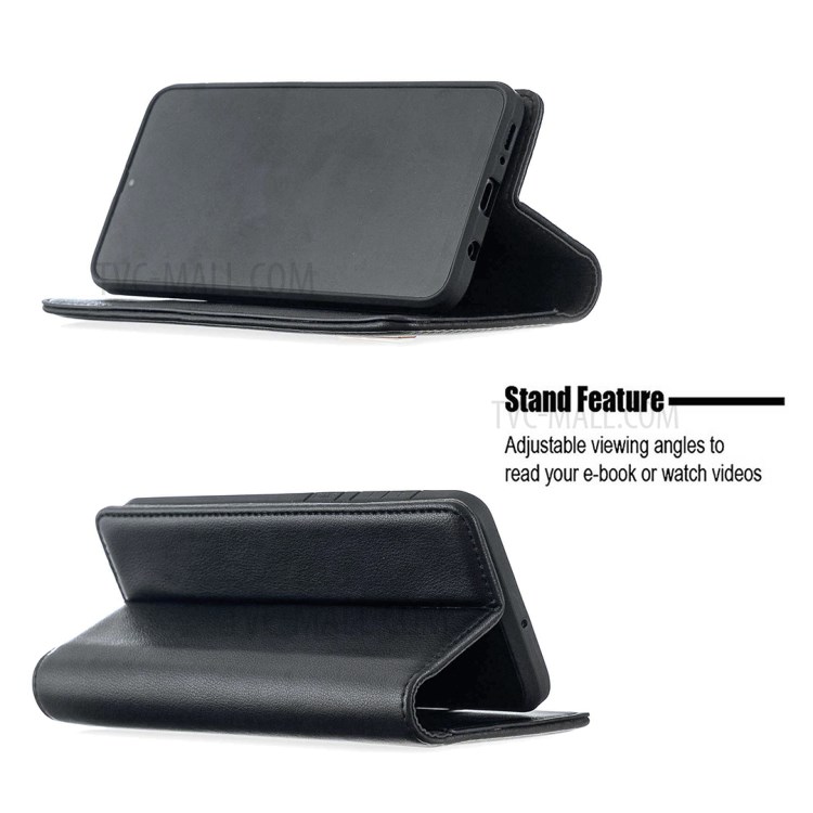 Detachable 2-in-1 Genuine Leather Wallet Stand Case for Samsung Galaxy A50 - Black-5