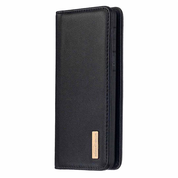 Detachable 2-in-1 Genuine Leather Wallet Stand Case for Samsung Galaxy S20 Plus - Black-2