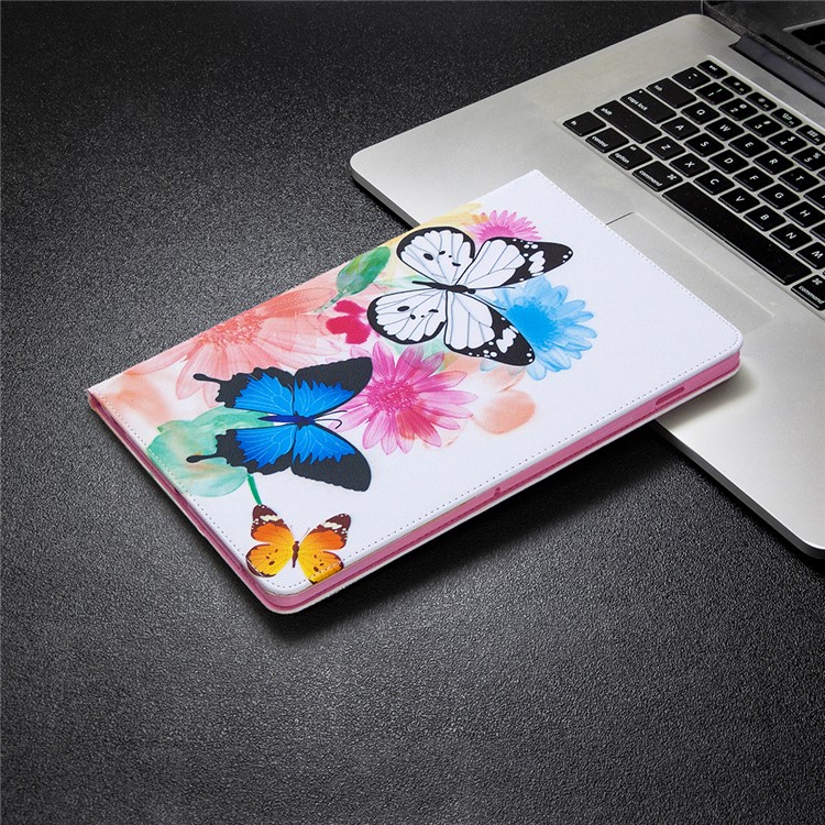 Printing Flip Leather Protector Wallet Tablet Cover for Samsung Galaxy Tab S7 T870 - Colorful Butterflies-6