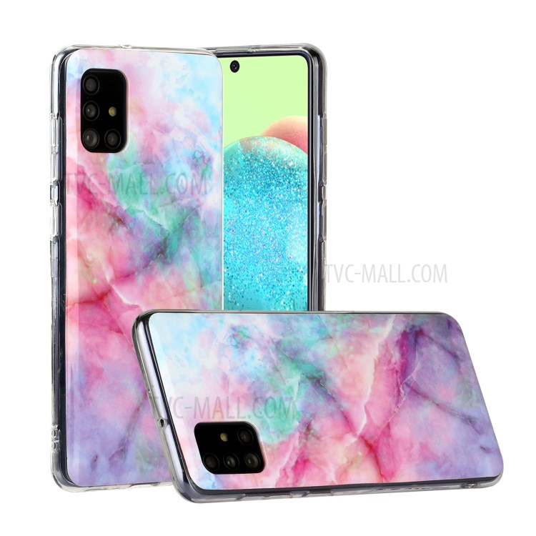 Marble Pattern IMD TPU Back Cover for Samsung Galaxy A31 - Colorful Starry Sky-1