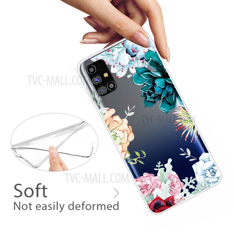 Pattern Printing TPU Phone Case for Samsung Galaxy M31s - Vivid Flower-4