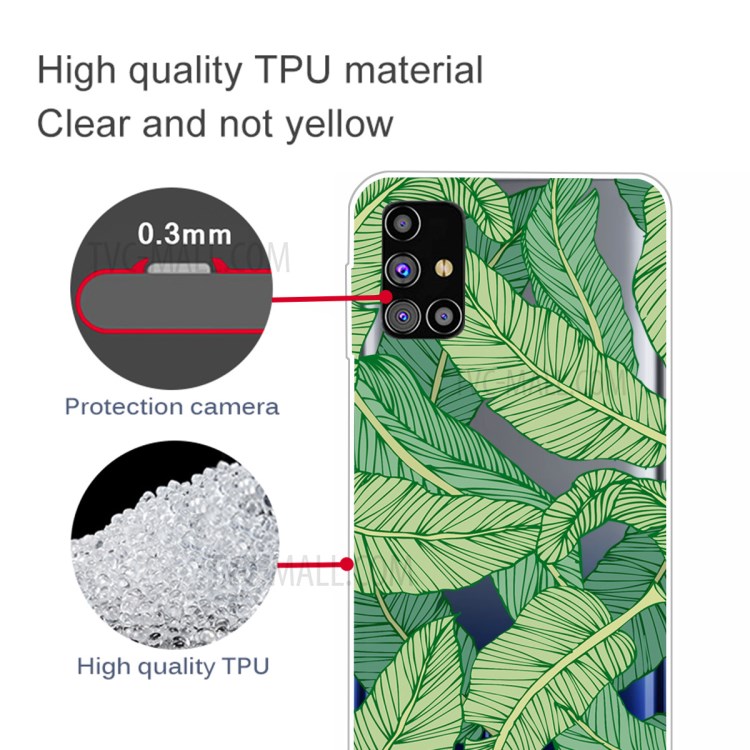 Impressão Padrão Caso De Telefone TPU Para M31s Samsung Galaxy - Folha-3